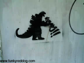 Illustration for article titled Destroy All Boring Art, With Godzilla